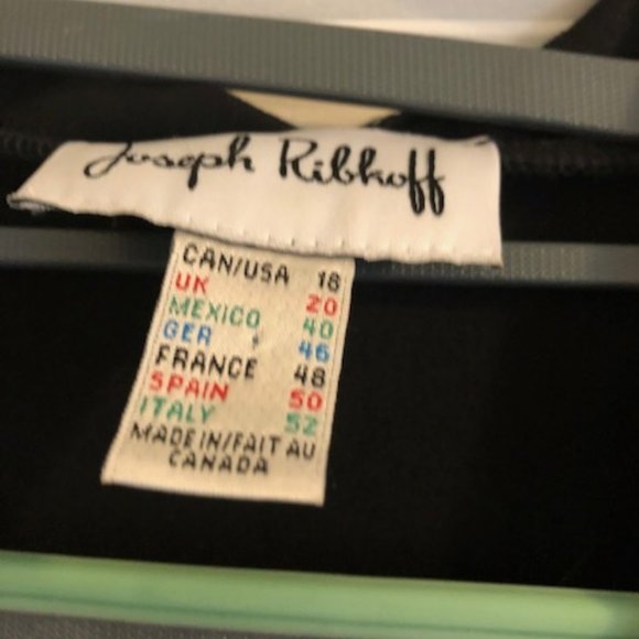 Joseph Ribkoff light coat size 18 long ,with leather on sleves - Picture 4 of 5